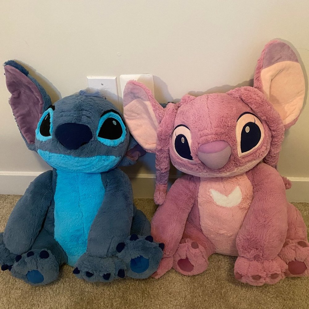 Disney stuffed Stitch and Angel